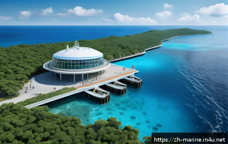 해양자원 개발을 위한 국제적 협력 - A futuristic international marine research station with scientists from diverse countries collaborat...